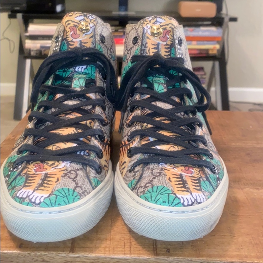 Gucci Gg Supreme Canvas Bengal Tiger Sneakers